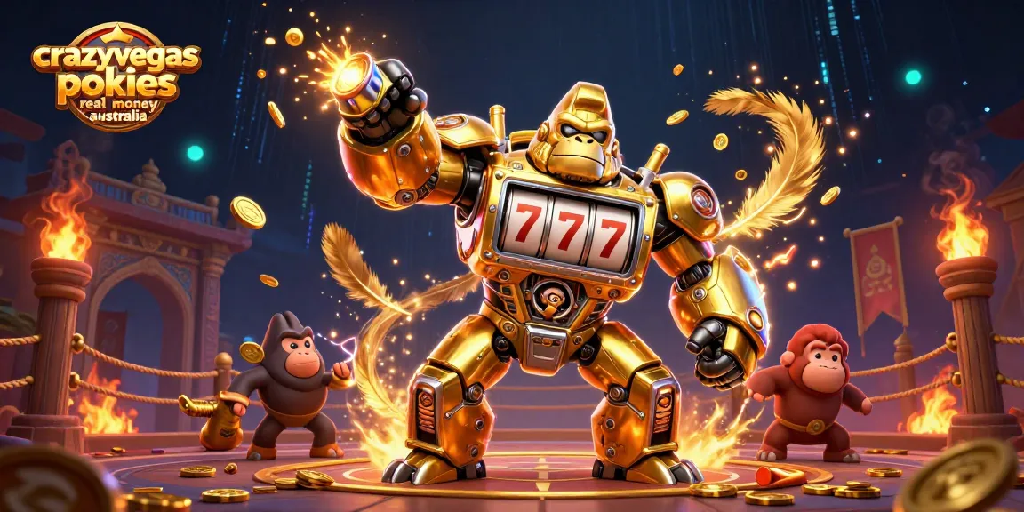 Experience the thrill of winning with crazyvegas pokies real money australia in this vibrant 3D scene.